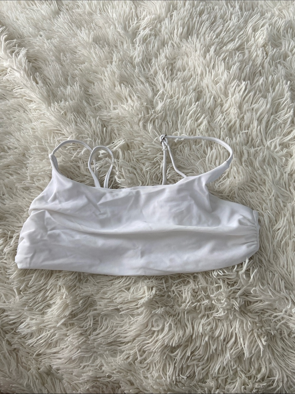 SHEIN White Strappy Bikini Top
